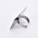 Palette Adjustable Ring for Nail Art Foundation Mixing Makeup Stainless Steel Z