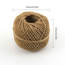 100M 2MM 2-Ply Twisted Burlap String Natural Ribbon Fiber Jute Twine Rope