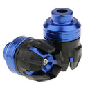Universal Motorcycle Frame Slider Cap Crash Body Protector Aluminum - Blue