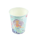 6pcs Mermaid Paper Cups Disposable Tableware For Kids Birthday Wedding M&E