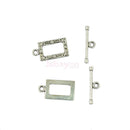 50 Sets Bracelet Anklet Clasp Connector Rectangle Toggle Bar Clasps Craft