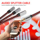 11.8" 3.5mm Male to 3X Female Splitter Audio Cable 3 Way Splitter for Headphone