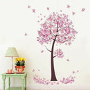 Tree Flower Floral Butterflies Wall Stickers Decals Living Room Bedroom Tv