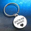 Funny Creative You Are My Person Keychain Letter Keyring Keychain DIY Men's Gift