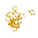 70pcs Retro Brass Clip On Screw Back Earring Open Loop & Ball No Piercing