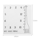 Cute Infant Baby Photography Blanket Calender Giraffe Backdrop Photo Prop