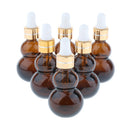 24 pcs Amber Empty Refillable Glass Dropper Bottle For Essential Oil Makeup