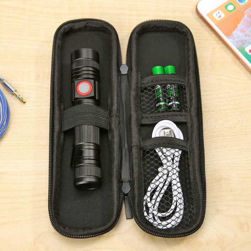 Black Zipper Pencil Case EVA Stationery Pouch Earphone Makeup Storage Bags