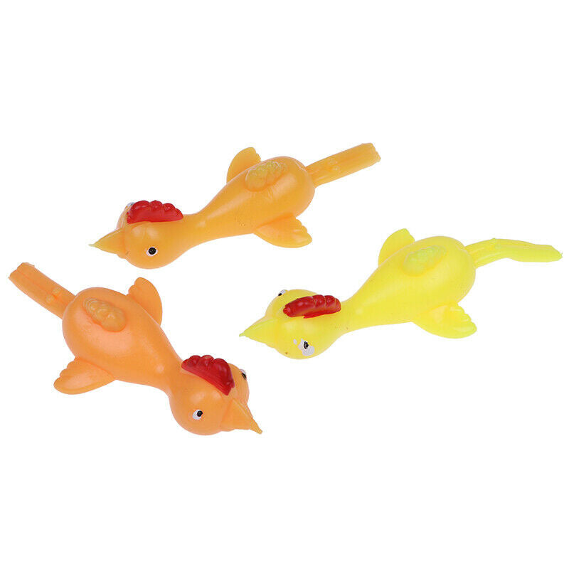 Novelty Funny Sticky Flying Rubber Sling Shot Chicken Flying Finger Toys J ~ï¼ˆ
