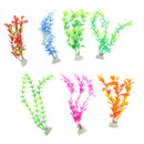 7x Colorful Artificial Aquarium Plant Water Grass Ornament Fish Tank Water Pond