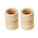 Handmade Natural Maple Wooden Teething Rings Wood Baby Teether Rings 55mm