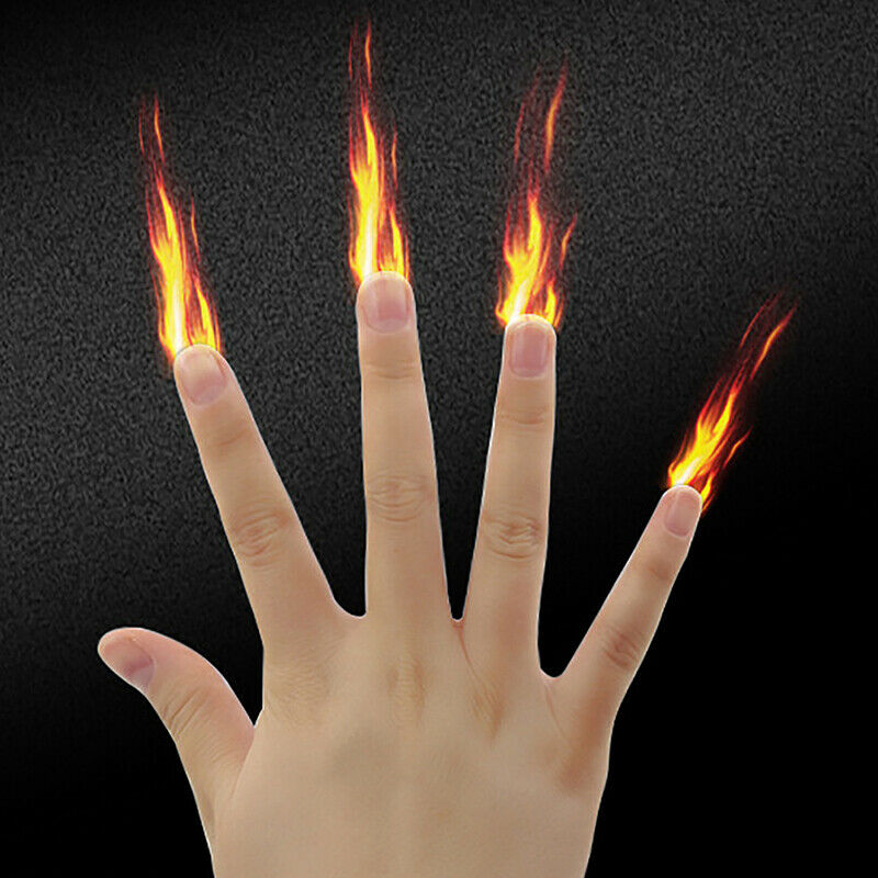 4Pcs/Set Finger Fire Magic Stage Prop professional Tricks Magician Tool OZ