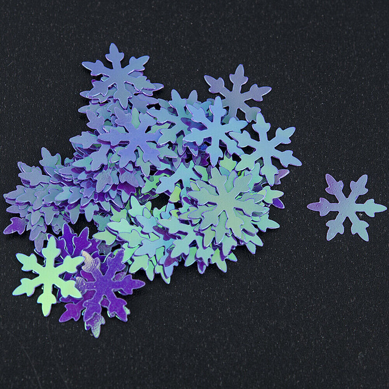 6pcs Christmas Holographic Snowflake Nail Art Glitter Sequins Nail Decoration