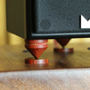 8Pcs Rosewood Speaker Isolation Feet Stand 23mm/0.91" Wooden Spikes + Base Pad