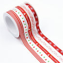 5 x 5 Meters of Styles 3/8" Christmas Grosgrain Fabric Satin Ribbon Set For Gift