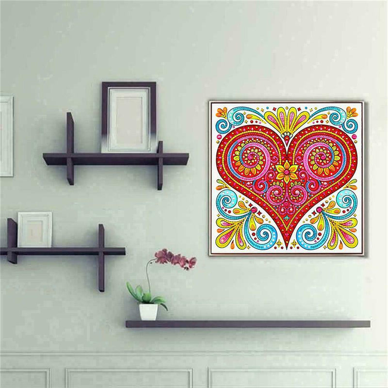5D DIY Special Shaped Diamond Painting Heart Cross Stitch Mosaic Craft Kits