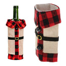 Christmas SANTA SUIT WINE BOTTLE COVER Holiday Decorations Gift Bag Wrap