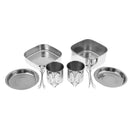 6 Pcs Foldable Handle Picnic Pot Cookware Cooking Supplies Utensils Camping