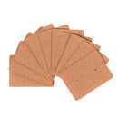 100Pcs Blank Earrings Ear Studs Tags Kraft Paper Display Card Hanging Jewel