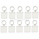 10pcs Blank Acrylic Keychains Insert Photo Plastic Keyrings Square 33mm