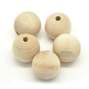 100x RounWood Spacer Bead Natural Unpainted Unfinished Wooden Beads Ball 10mm
