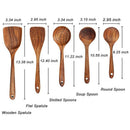 Wooden Spoons, Wooden Spoons for Cooking, 5-Piece Reusable Wood Kitchen UtenH5F9
