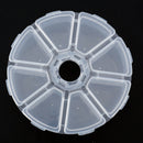 8 Compartments Mini Portable Round Fishing Lure Tackle Medicine Storage Box A