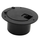 5.2In Black RV - Camper Electric Black Power Cord Cable Hatch Round Cable Hatch