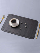 2 pcs PU Placemats Thickened Waterproof Non-slip Insulation Pad Pan Mat