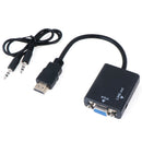 HDMI to VGA Adapter HDMI VGA Converter Cable Support 1080P with Audio Cable   Hn