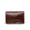 Crocodile Leather Messenger Bag Women Retro Purse Shoulder Handbag (Brown)