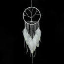 Luminous Feather Glow  in Dark Dream Catcher Night Bedroom Hanging White Gift