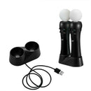 For PS4 Dual Remote Controller Charger Dock Station Fast Charging Stand Black
