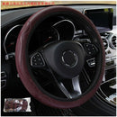 Universal_Auto Car Steering Wheel Cover Leather Breathable Anti-slip Black