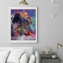40x50cm Oil Painting By Numbers Leopard Profile DIY Canvas Drawing No Frame A