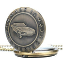 Car pocket watch retro design surrounding English alphabet car quartz pocketJ2D6