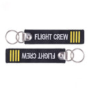 Flight Crew Keychain Keyring Embroidery Luggage Tag Motorcycle Key Chain-Ring