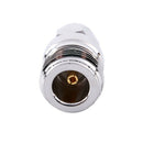 2-PACK N-Connector Female Jack to F-Type Male Plug Antenna RF Adapter,silve B6P5