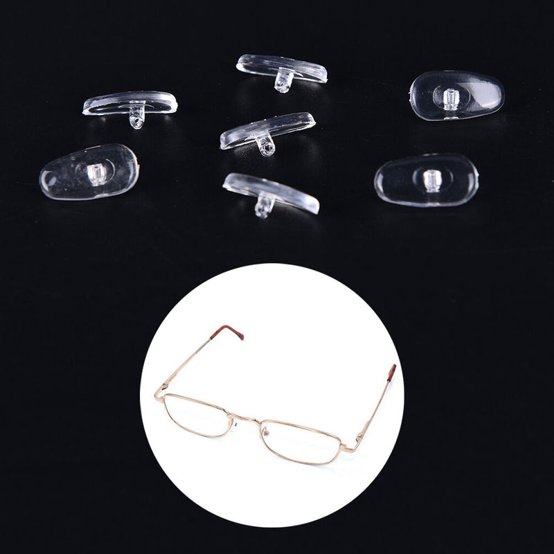 50 Pairs Screw-On Oval Silicone Nose Pads for Glasses Eyeglass New TO P bkTOCA