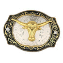 Men Classic Belt Buckle Western Cowboy Cowgirl Engraved Jean Belt