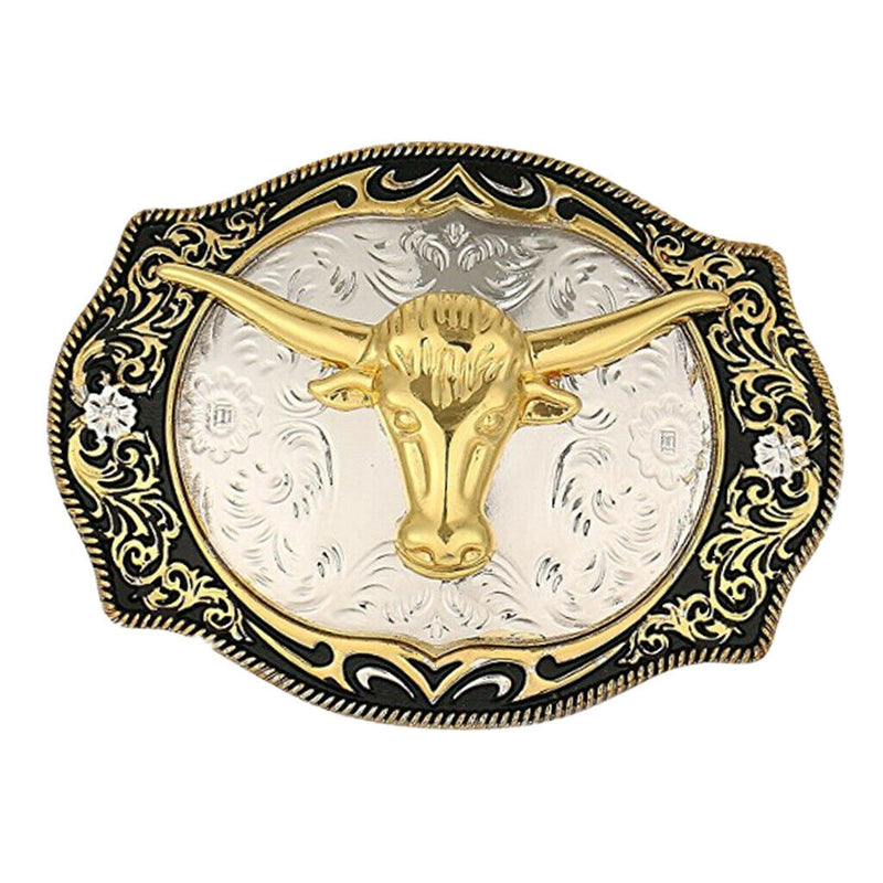 Men Classic Belt Buckle Western Cowboy Cowgirl Engraved Jean Belt