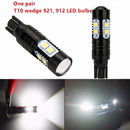 High Power Pair 50W T10/T15 LED 6000K HID Cool White Backup Reverse Lights Bulb