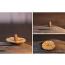 1pc Incense Stick Holder Burner Handmade Carved Bamboo Ash Catcher 6.5cm