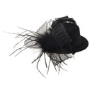Organza veil foil hat mini top hat hair clip