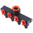 Irrigation 4 way Tap Garden Tap valve Hose Pipe Splitter Quick Connector Adap BX