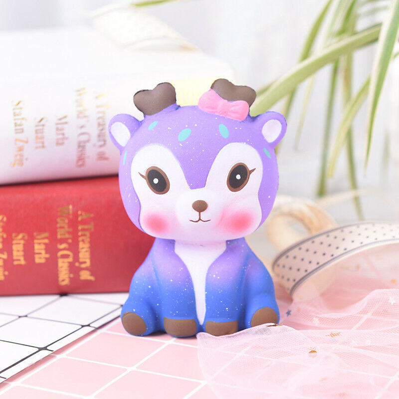 1pc stress relief toys galaxy cartoon deer scented slow rising cute animal toy3c