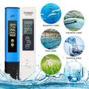 2Pcs Digital PH Meter Tester 0-9990Ppm Digital TDS EC LCD Water Purity PPM