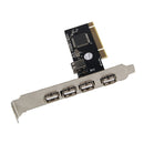 PCI To USB 2.0 Expansion Card Controller Adaptor Hub Converter For PC