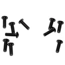 10x Decorative License Plate Frame Aluminum Bolt Screws Cover 16x5mm - Black