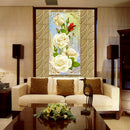 Mosaic White Rose DIY5D Diamond Embroidery Painting Cross Stitch Craft Kit â„–[